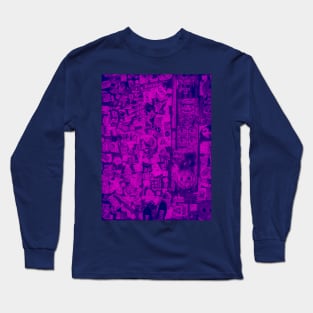 Pink Fucsia Sticker Street Art NYC Long Sleeve T-Shirt